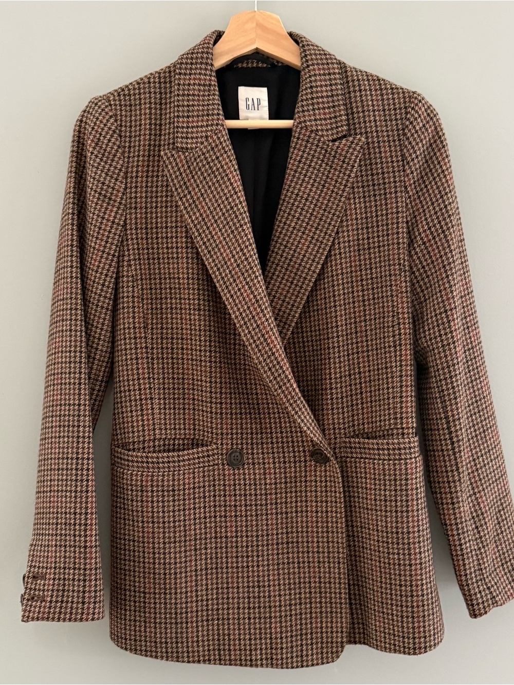 Gap Brown Herringbone Blazer - 0